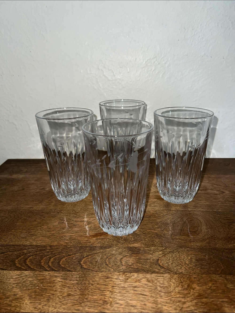 Princess house crystal highlights 12oz glasses